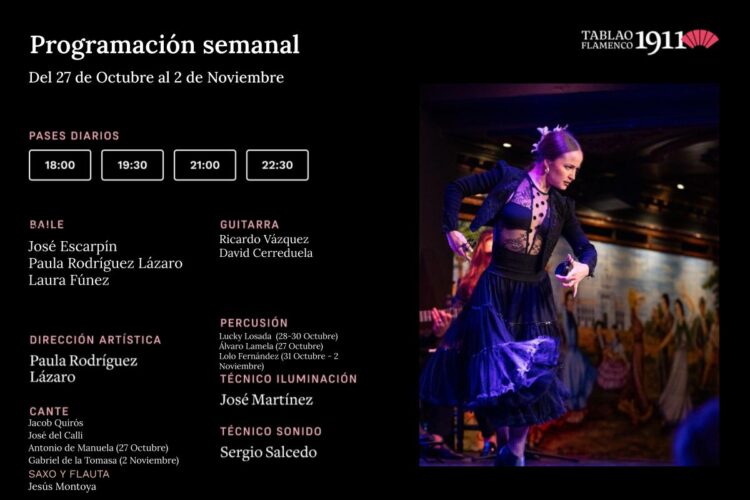 Programación Artística 27 Octubre al 2 Noviembre