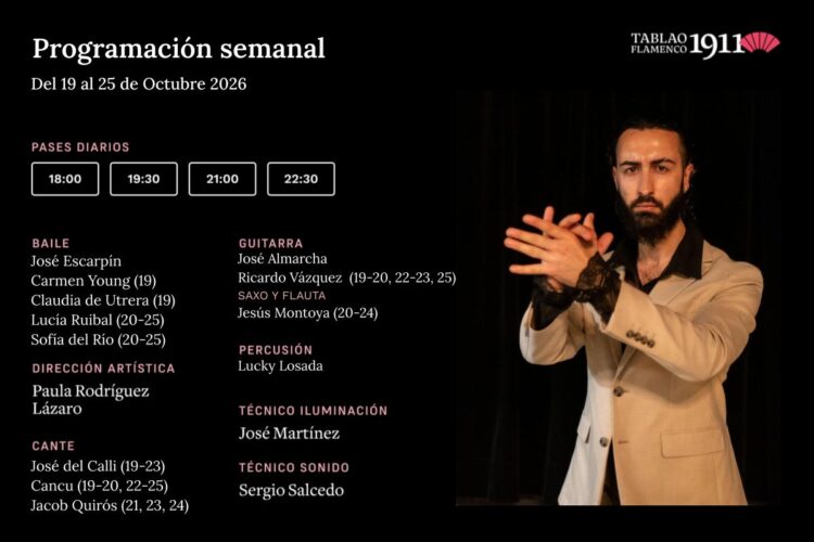 Programación Artística Semanal Tablao Flamenco 1911 19-25 Octubre) (2)